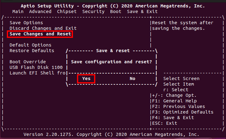 Speichern und neustarten