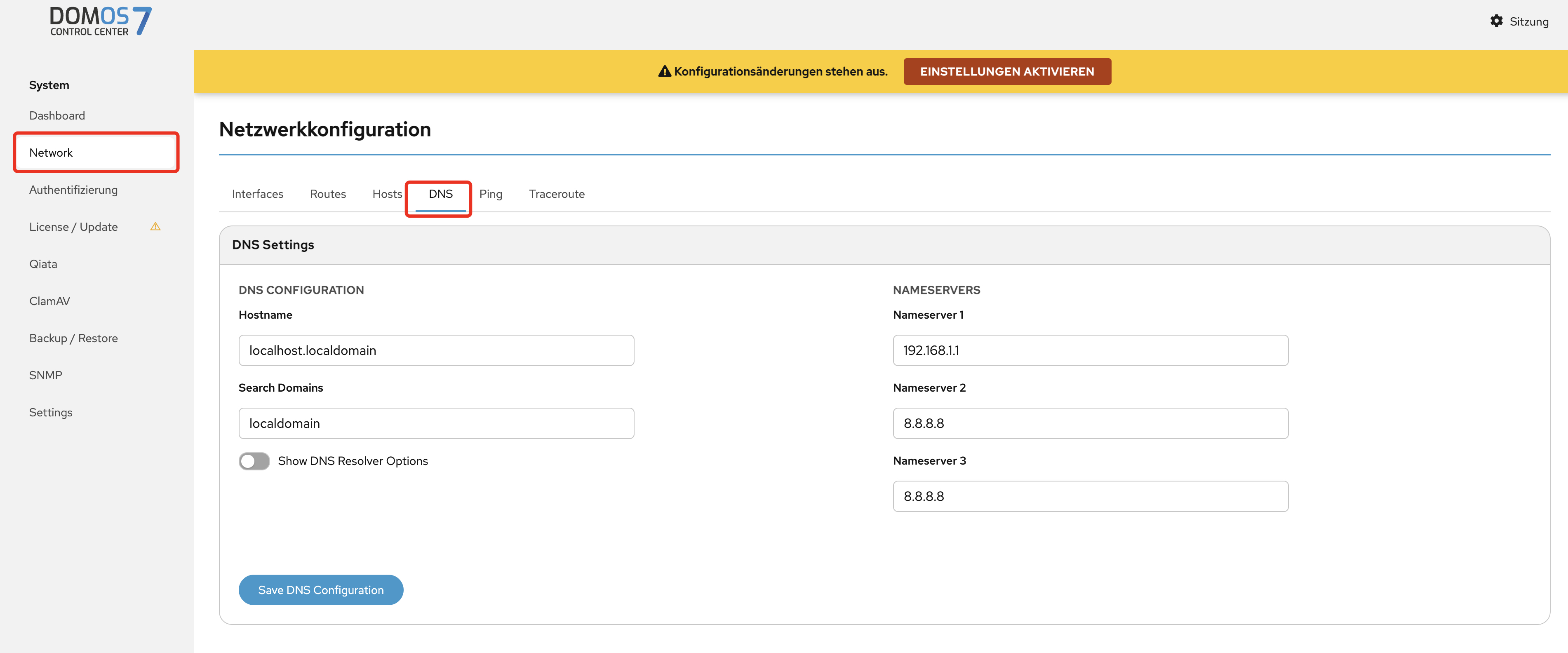DNS-Server konfigurieren