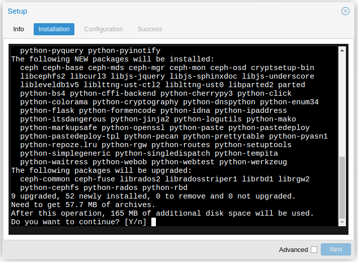Ceph: Installation start