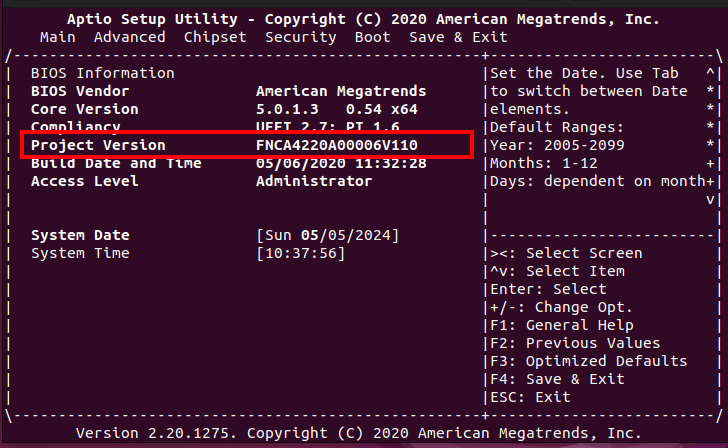 BIOS Version prüfen
